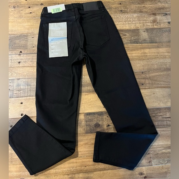 NWT Everlane The Curvy Authentic Stretch High-Rise Skinny Jean Black 25 Ankle - Picture 4 of 13